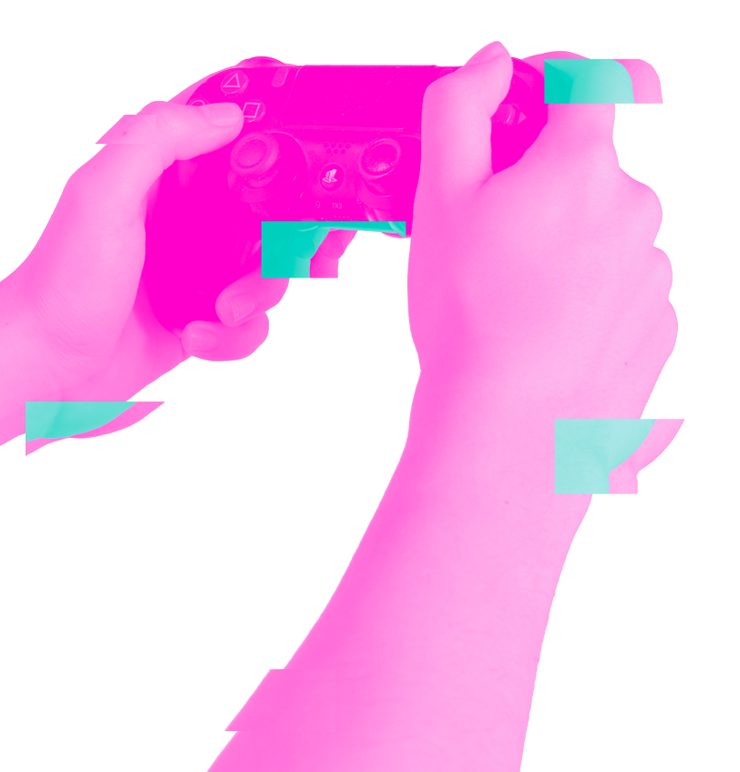 A controller in someones hands