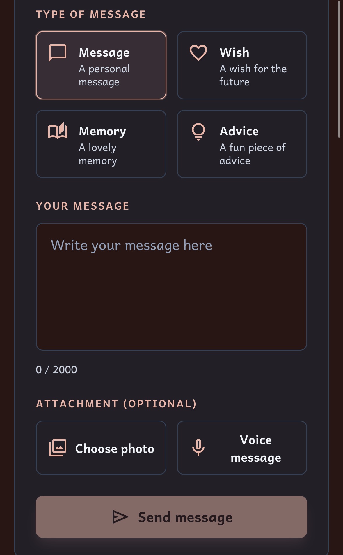 Guestbook screen 2