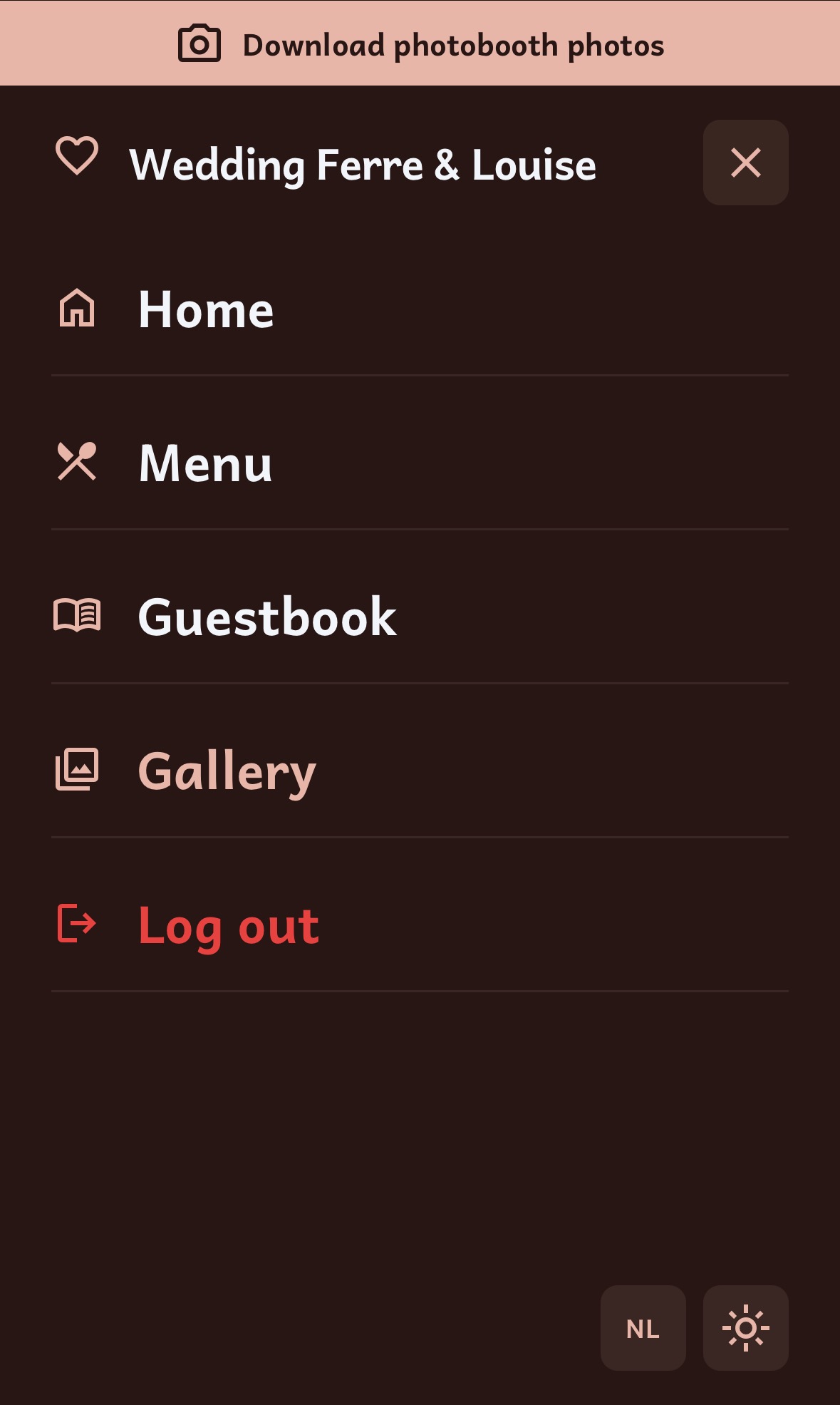 Hamburger menu
