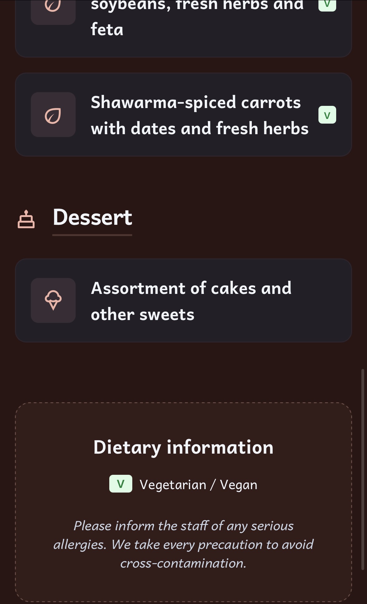 Menu screen 3